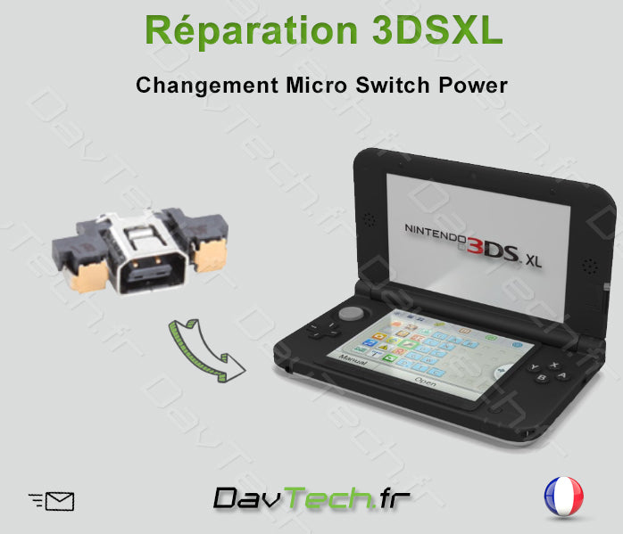 Forfait réparation Connecteur DC alimentation charge 3DS XL
