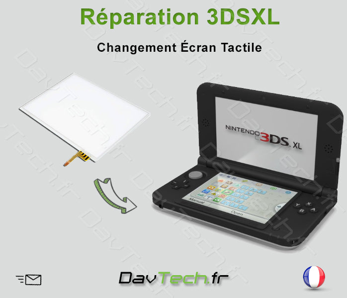 Forfait réparation écran dalle Tactile 3DS XL
