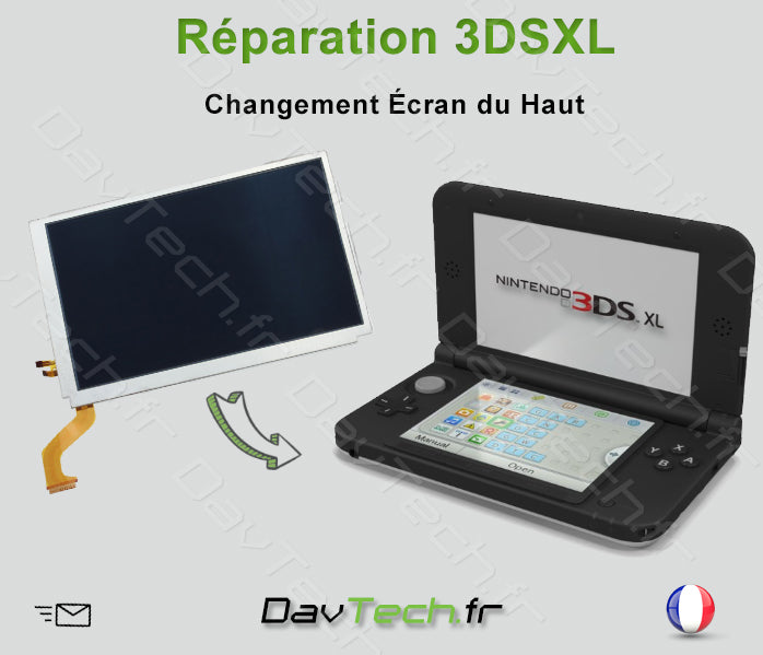 Forfait réparation Écran haut top LCD supérieur 3DS XL