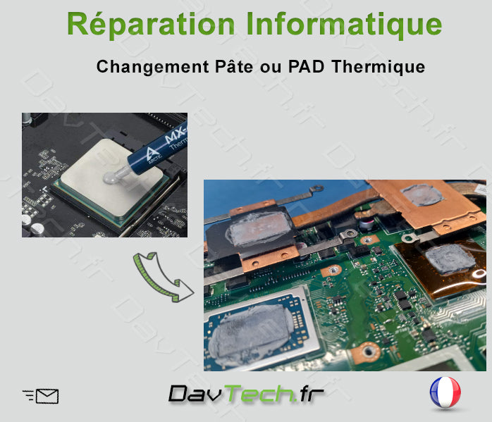 Forfait réparation: changement PAD ou Pâte Thermique ordinateur PC