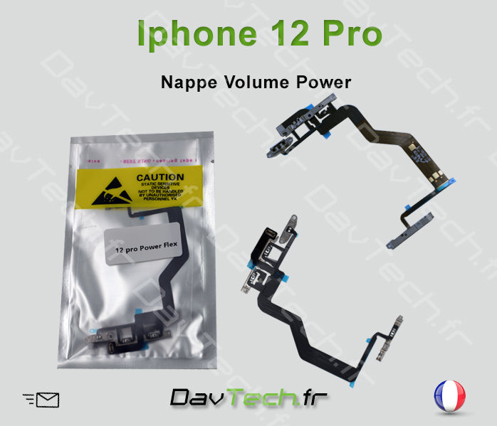 Nappe Power ON / OFF et Volume Pour Apple iPhone 12 Pro