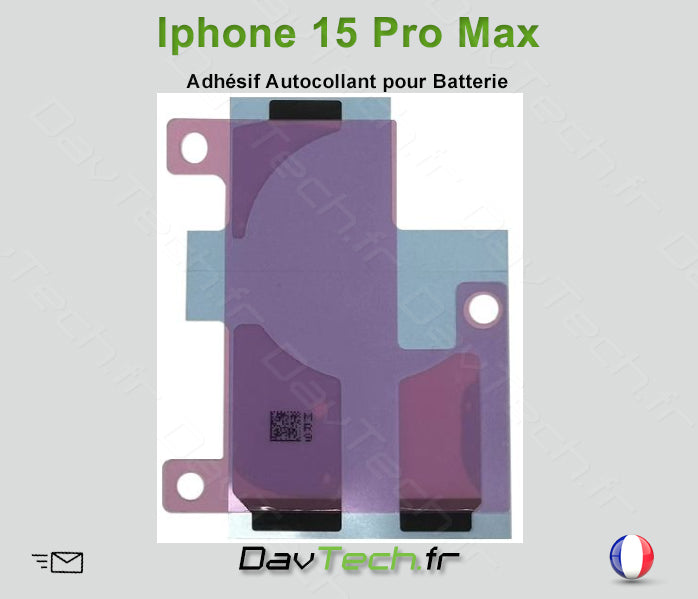 Adhésif Autocollant Sticker Batterie pour iPhone 15 Pro Max