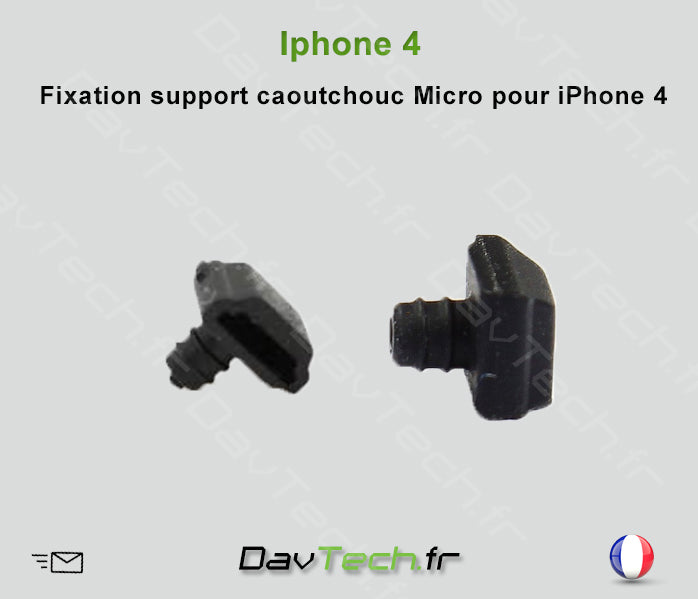 Fixation support caoutchouc Micro pour iPhone 4