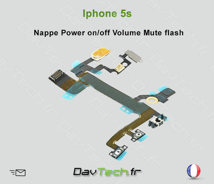 Nappe Power on/off Volume Mute flash pour iPhone 5s