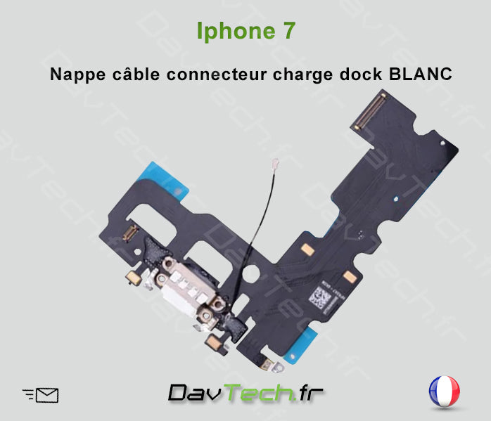 Nappe câble connecteur charge dock BLANC pour iPhone 7