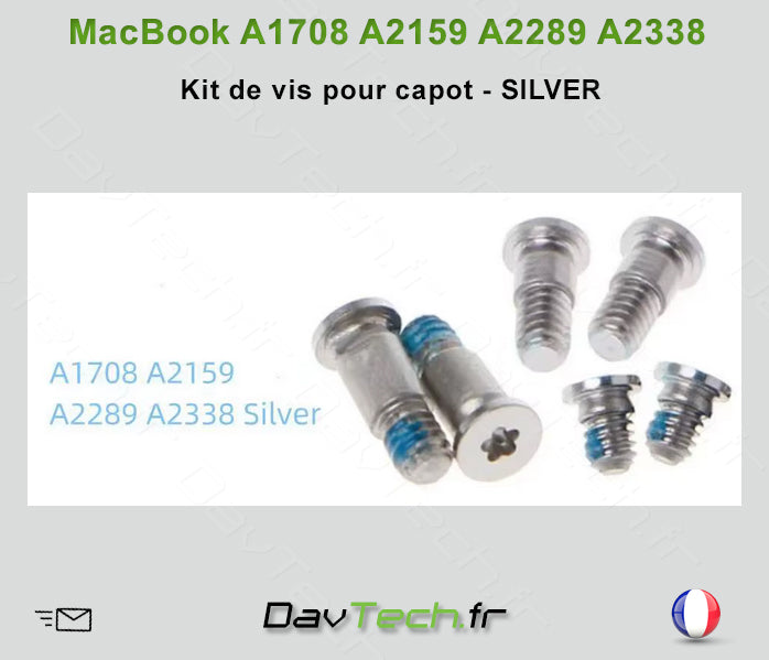KIT DE VIS BOTTOM CASE POUR MACBOOK PRO A1708 A2159 A2289 A2338