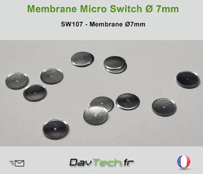 Membrane Micro switch diamètre 7mm bouton poussoir push