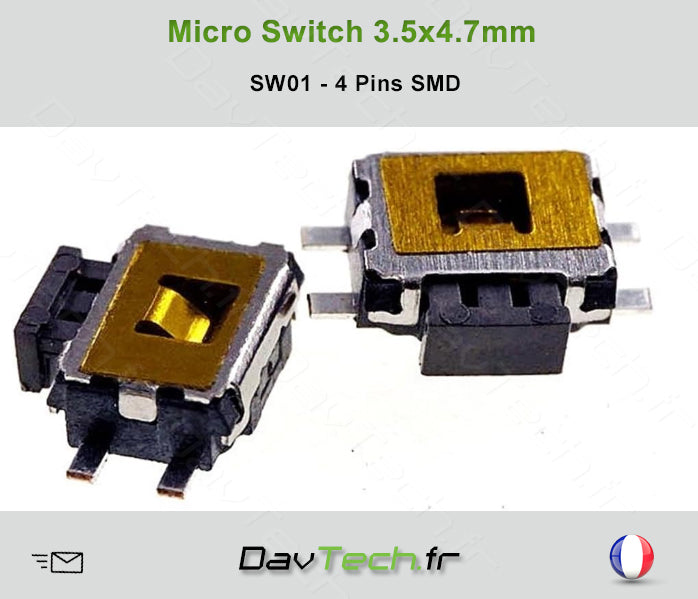 Micro switch 3.5x4.7 4 pins SMD buton poussoir push