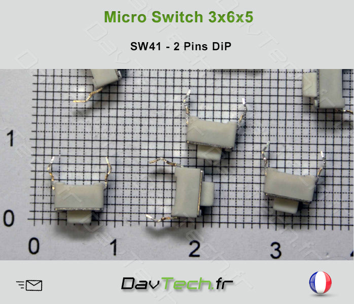 Micro switch 3x6x5mm 2 pins DiP bouton poussoir push