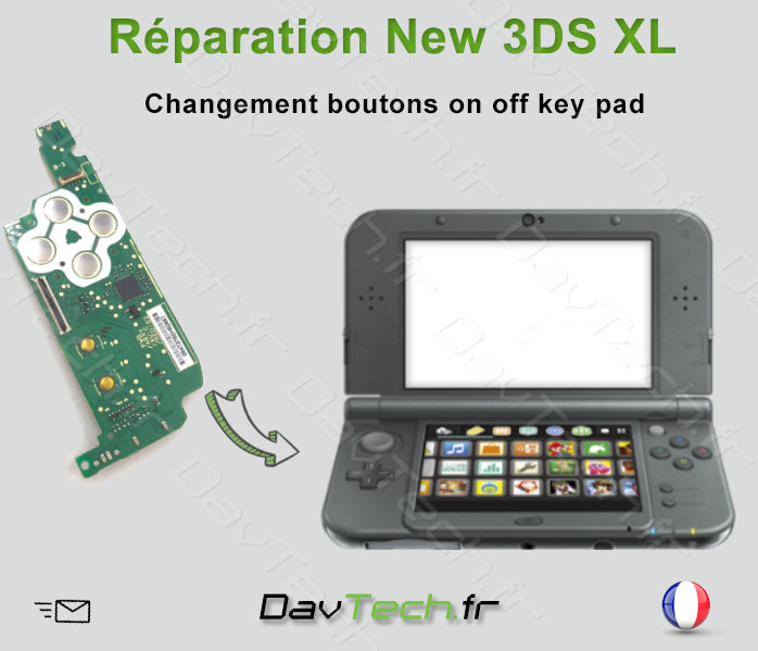 Forfait réparation Boutons on of croix ABXY New 3DS XL