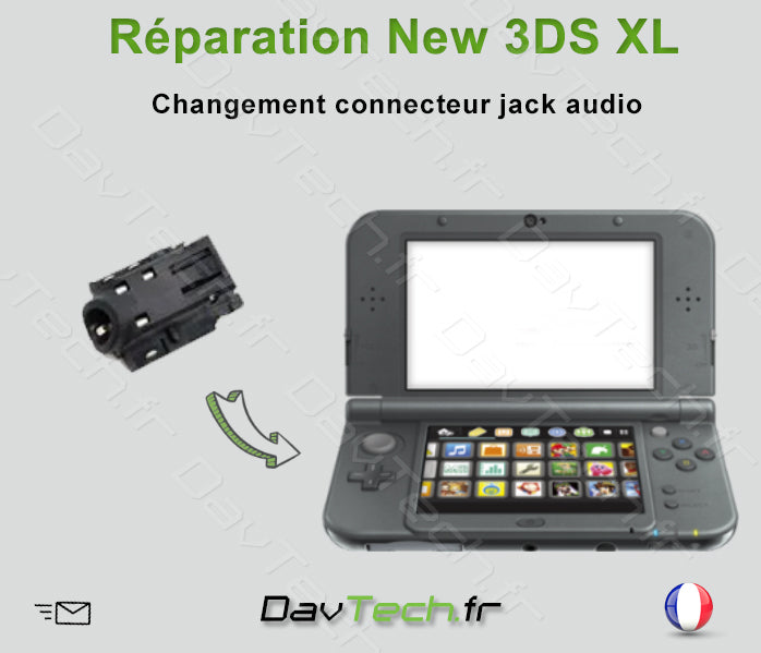 Forfait réparation Connecteur Jack Audio New 3DS XL