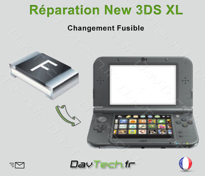 Forfait réparation Fusible F1 ou F2 New 3DS XL
