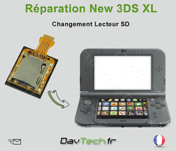 Forfait réparation Lecteur Micro SD New 3DS XL