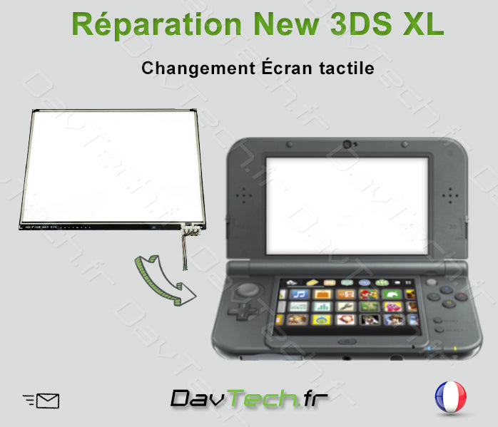 Forfait réparation écran dalle Tactile New 3DS XL