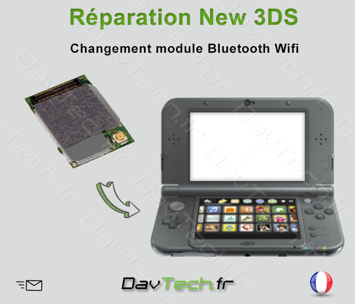 Forfait réparation carte module Wifi Bluetooth New 3DS