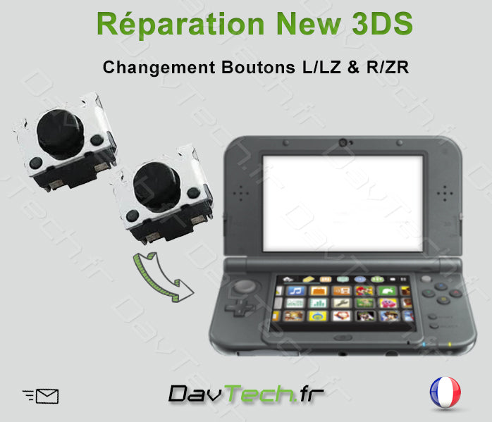 Forfait réparation gâchettes boutons switch L R ZL ZR New 3DS