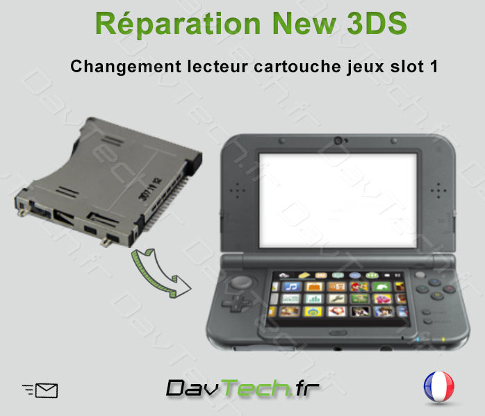Forfait réparation Lecteur Slot cartouche Jeux New 3DS
