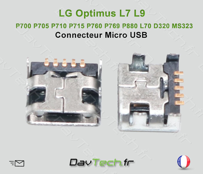 Connecteur Micro USB pour LG Optimus L5 / L7