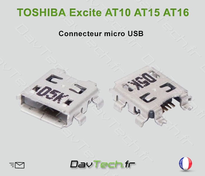 Connecteur Micro USB pour TOSHIBA AT10 AT15 AT16