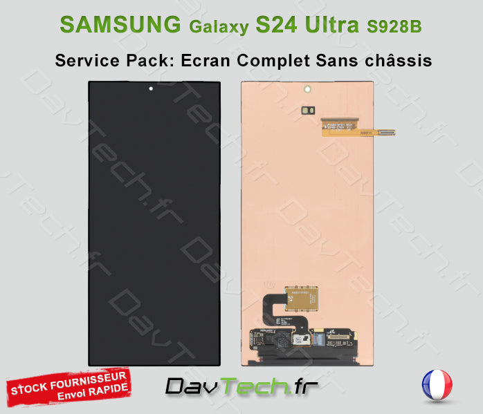 Ecran Complet Galaxy S24 Ultra (S928B) (Sans châssis) Service Pack