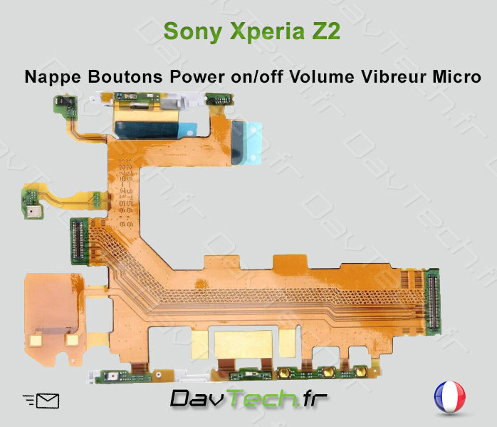 Nappe Power Volume Principal Flex Câble Micro Vibreur pour Sony Xperia Z2