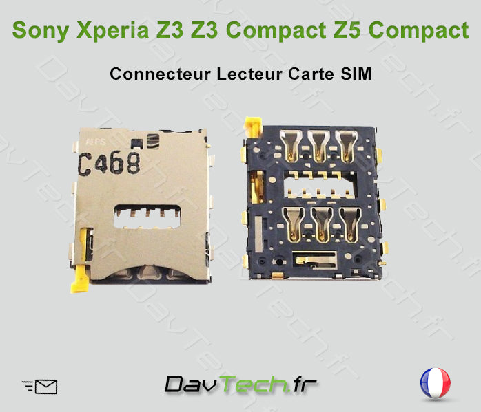 Lecteur Tiroir carte SIM pour Sony Xperia Z3, Z3 compact, Z5 Compact
