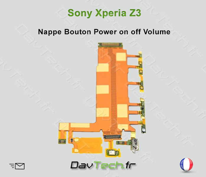 Nappe Power Volume Principal Flex Câble Micro Vibreur pour Sony Xperia Z3