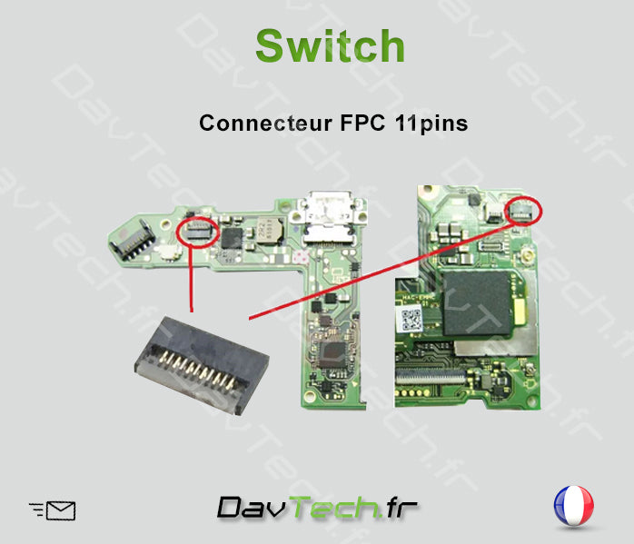 Connecteur FPC 11 Pins joycon pour Nintendo Switch