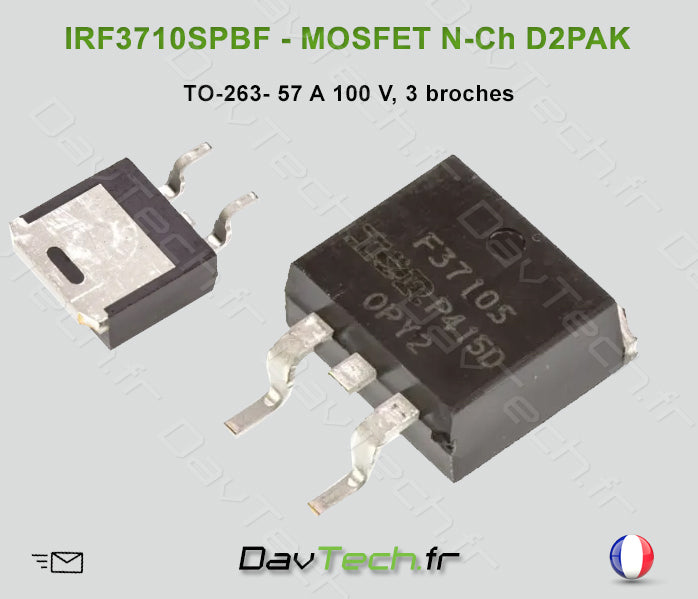 IRF3710SPBF MOSFET N-Ch 100 V 57A 250 MOHM D2PAK