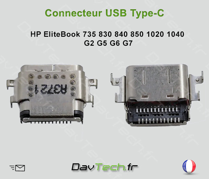 HP EliteBook Connecteur de Charge Dc port USB Type-C dock 735 830 G2 G5 G6 G7