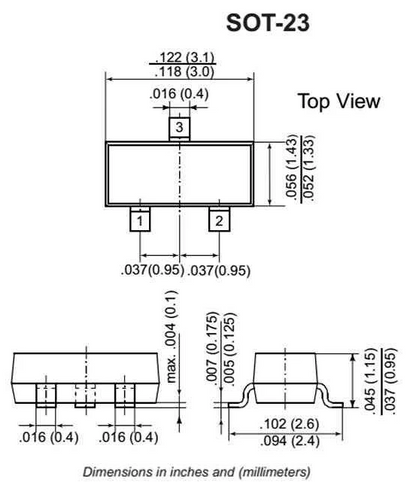 2N2222 (1P) MMBT2222A (40 V, 600 mA) NPN SMD Transistors SOT-23