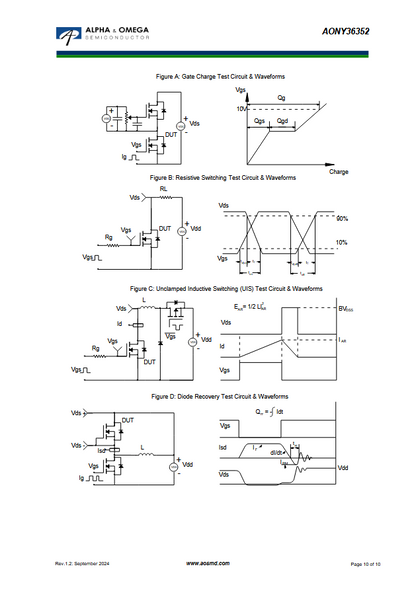 AONY36352 Transistor: N-MOSFET x2 unipolaire 30V 31/72,5A 8,5/18W ALPHA & OME