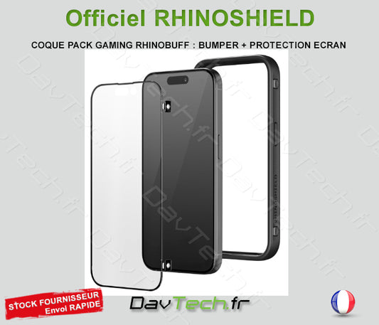 PACK GAMING RHINOBUFF : BUMPER + PROTECTION ECRAN POUR APPLE IPHONE 14 – RHINOSHIELD