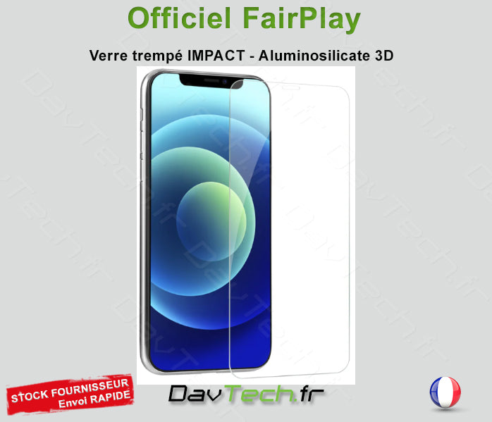 FAIRPLAY IMPACT Verre trempé pour iPhone 15 Pro Max