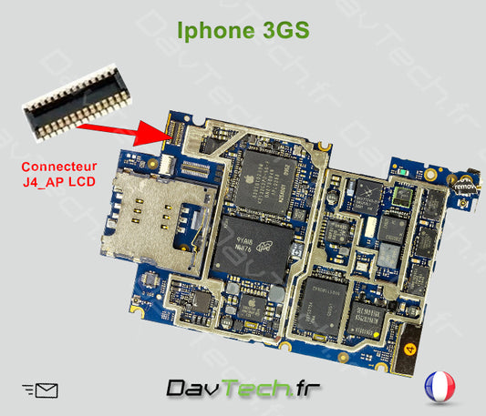 Connecteur Ecran LCD J4_AP pour iPhone 3Gs