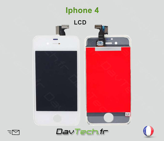 Vitre tactile + écran LCD BLANC pour iPhone 4