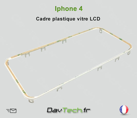 Châssis plastique Blanc Vitre écran LCD pour iPhone 4