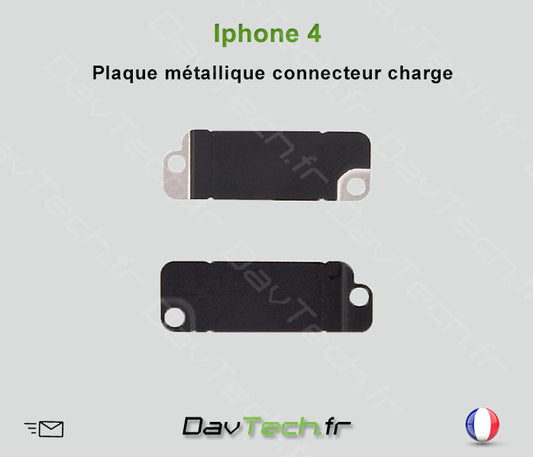 Plaque métallique connecteur charge pour iPhone 4