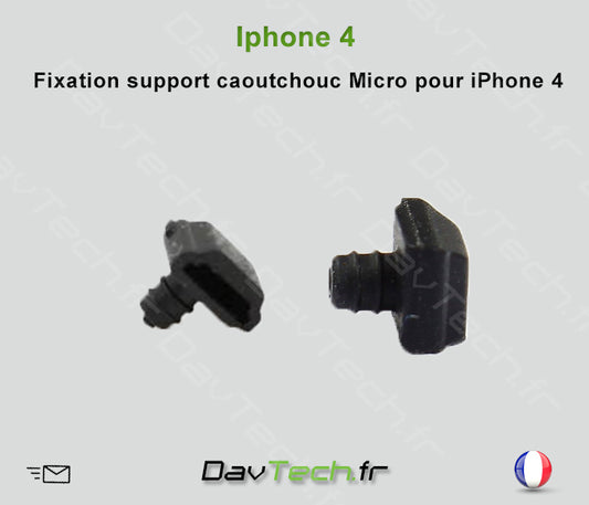 Fixation support caoutchouc Micro pour iPhone 4
