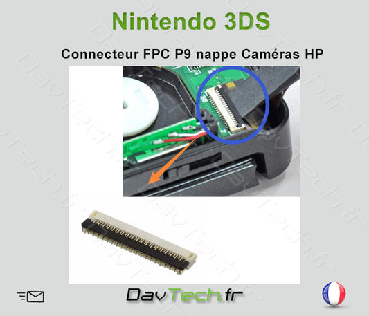 Connecteur FPC P9 Nappe Caméras Haut Parleur pour Nintendo 3DS