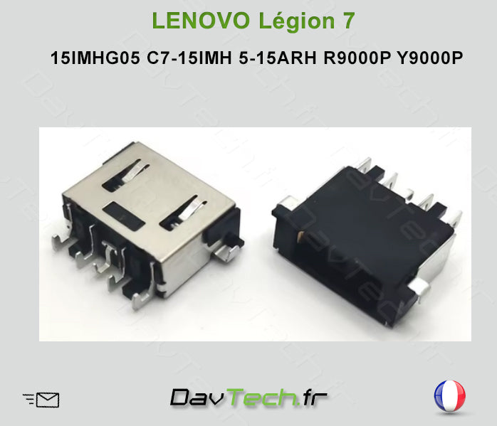 Connecteur DC de charge d'alimentation LENOVO Légion 7 15IMHG05 5-15ARH 5P R9000P Y9000P R9000K Y9000K