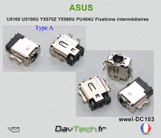 Connecteur de charge d'alimentation ASUS X570Z-DE4142T YX570Z YX570ZD F570U UX580G