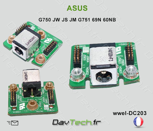 Connecteur de charge carte d'alimentation ASUS RoG G750 751 JW JS JM
