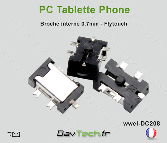 Connecteur de charge d'alimentation PC portable phone 0.7mm
