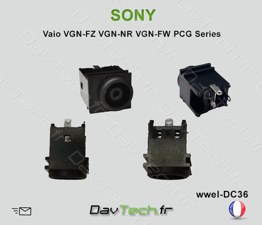 Connecteur de charge d'alimentation PC portable SONY