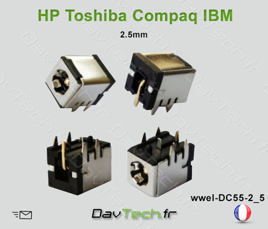 Connecteur de charge d'alimentation PC portable HP Toshiba Compaq IBM