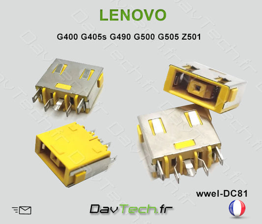 Connecteur de charge d'alimentation LENOVO G400 G490 G500 G505 Z501