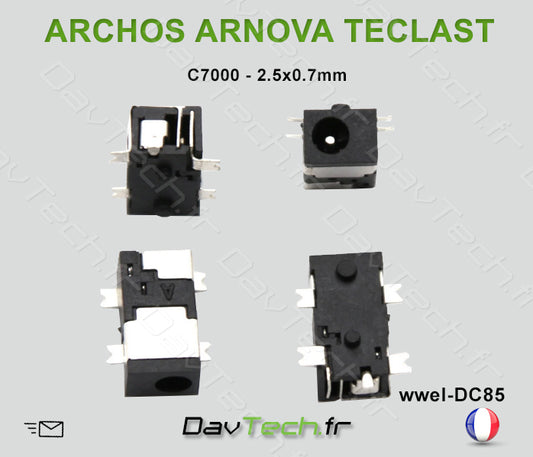 Connecteur de charge d'alimentation 2.5x0.7mm PC portable ARCHOS ARNOVA TECLAST