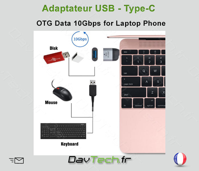 Adaptateur Type-C to USB 10GB USB3.1