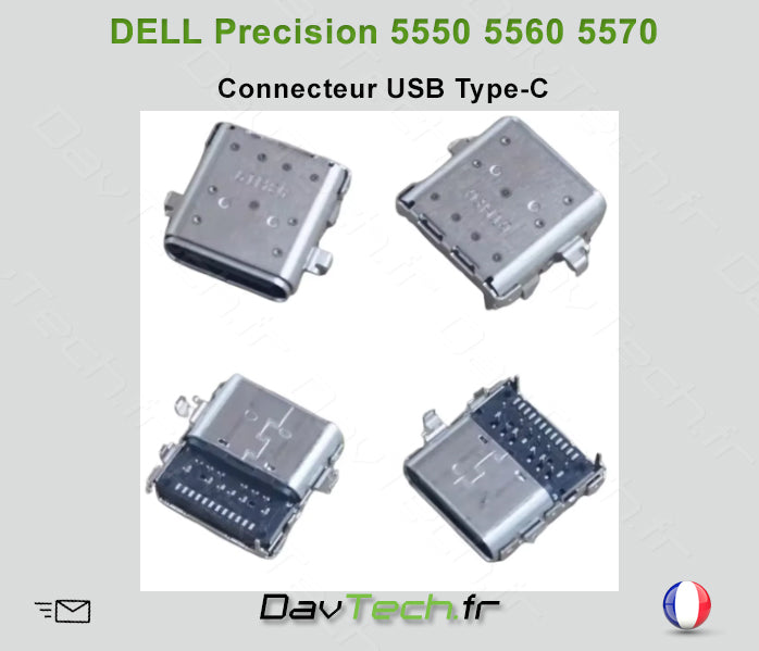 Connecteur prise USB Type-C pour DELL Precision 5550 5560 5570